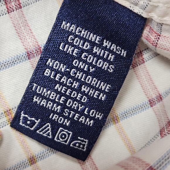 Austin Reed Shirt Mens Large Multicolor Plaid Button Down Long Sleeve Cotton Vtg - Picture 7 of 8